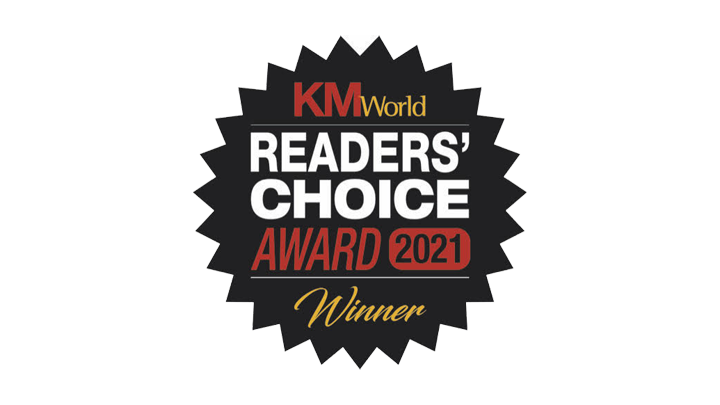 The KMWorld Reader's Choice Award for Document Management 2021