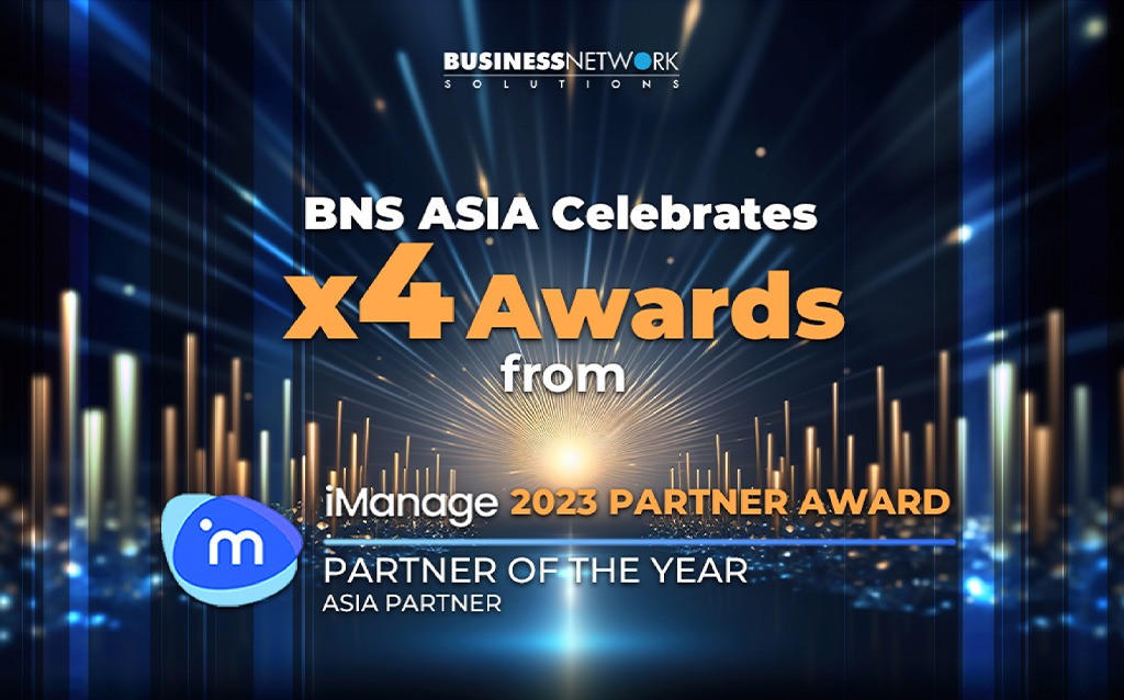 BNS Asia Celebrates x4 Awards from iManage Partner of the Year